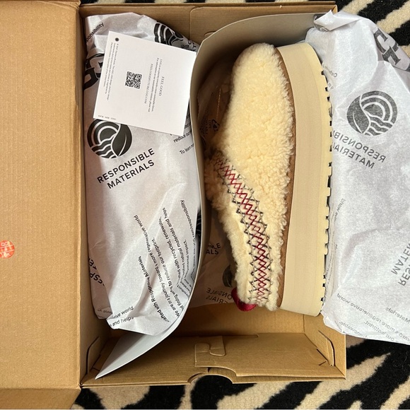 NWT UGG Tazz UGGBraid Platform Slippers Clogs Natural Size Women 7 - Picture 7 of 15